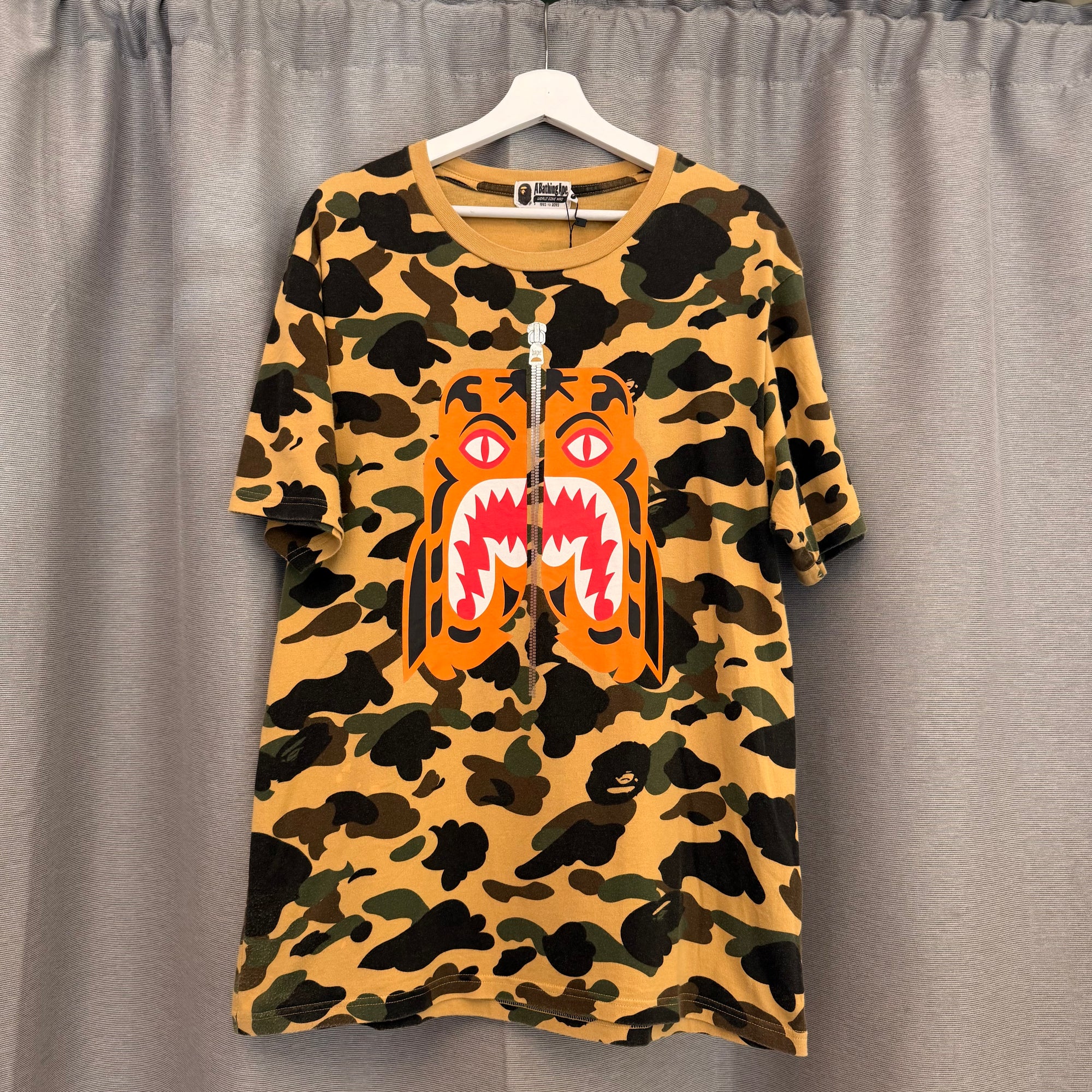 A Bathing Ape Camo Tiger Tee USED