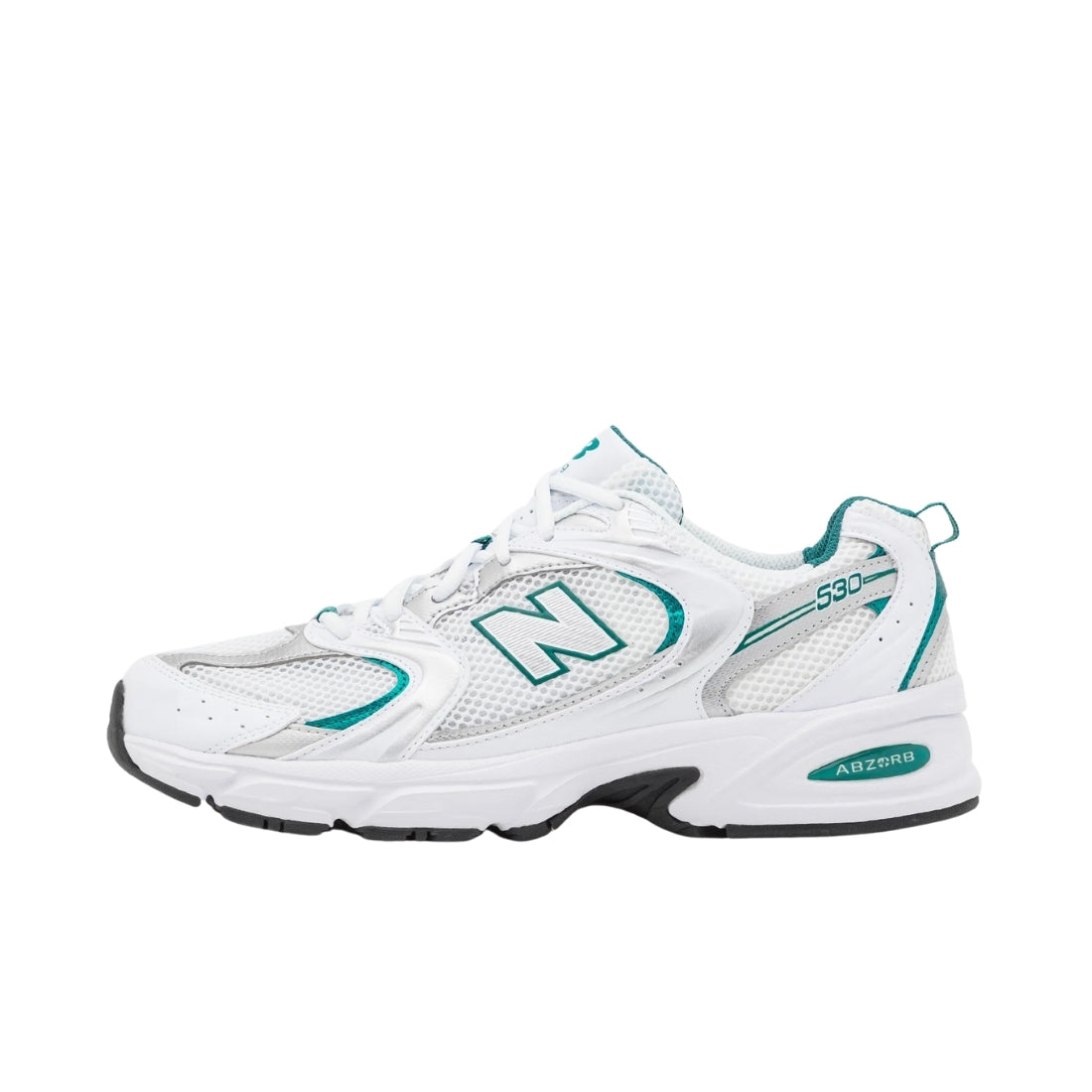 New Balance 530 White Silver Green
