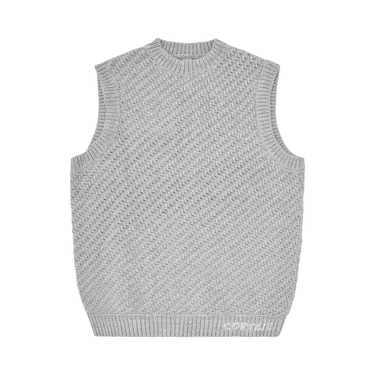 Corteiz Hand Embroidered Knit Vest Grey