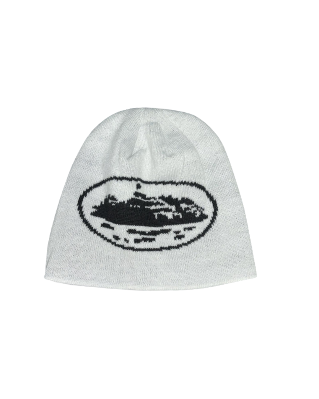 Corteiz Alcatraz White Beanie
