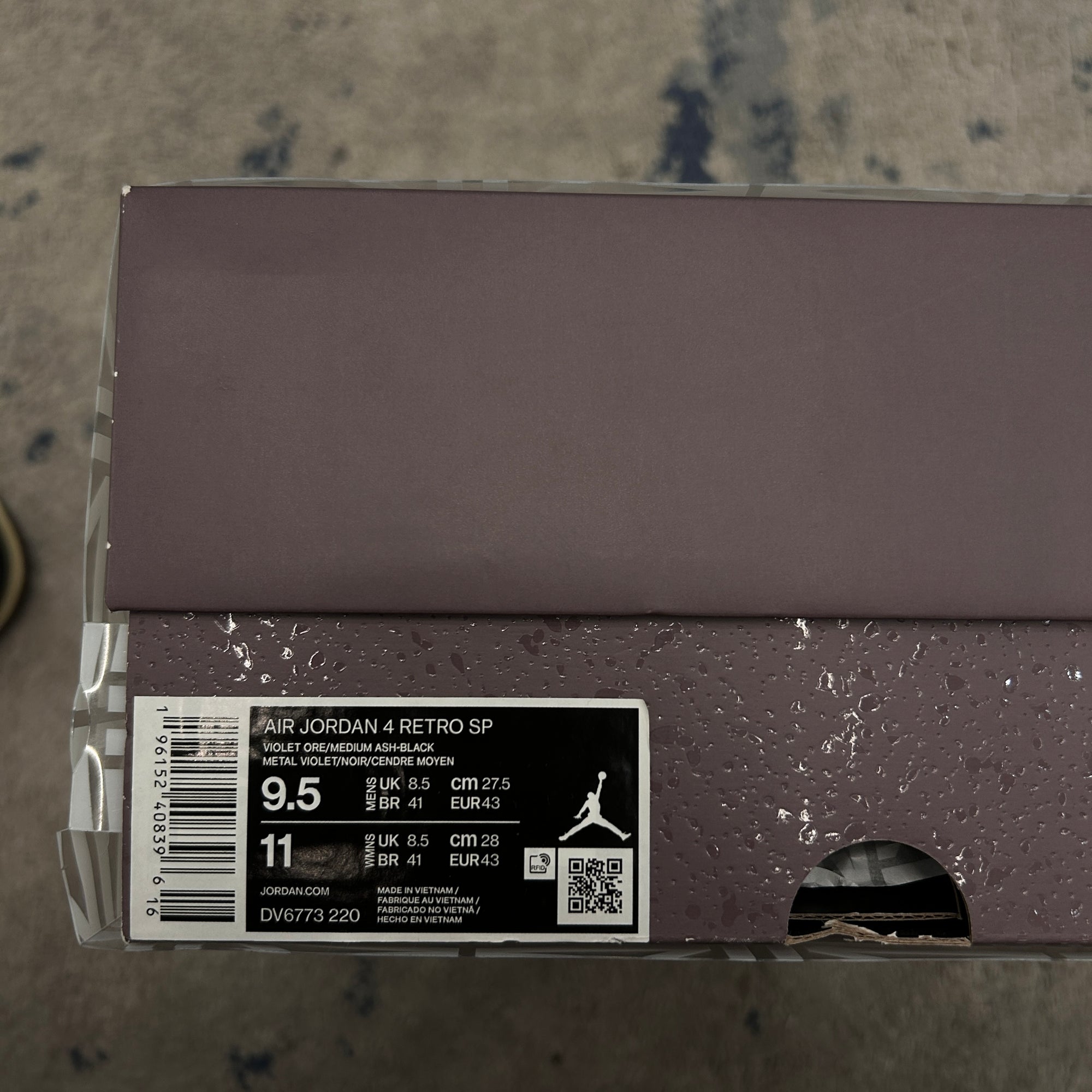 Air Jordan 4 Retro A Ma Maniere Violet Ore 9/10