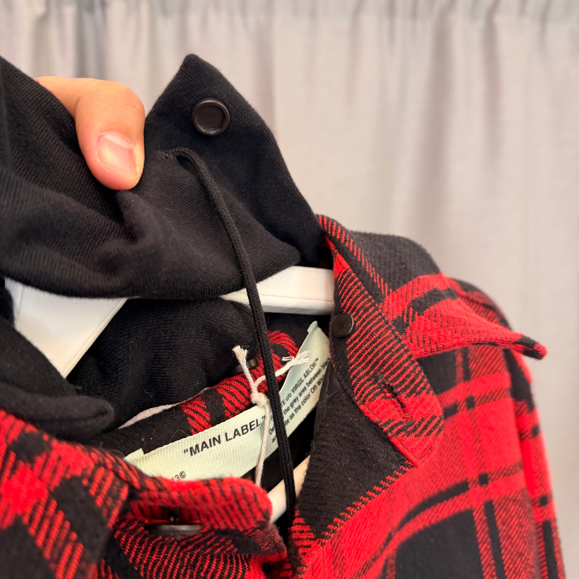 Off-White Flanel Overshirt Hooded USED
