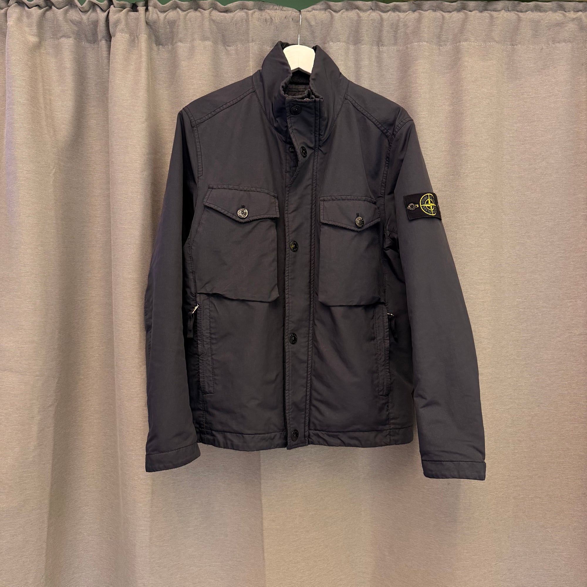 Stone Island Micro Twill Jacket Navy USED