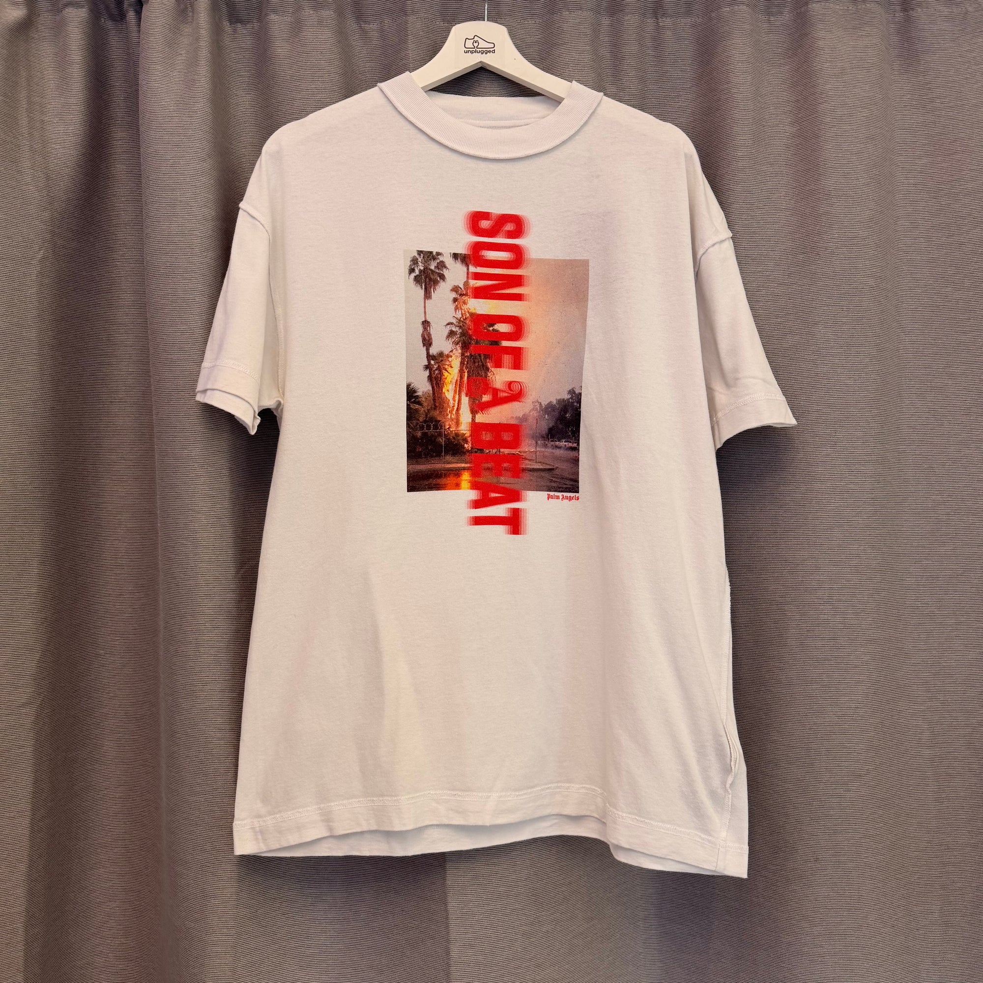 Palm Angels Logo White Tee USED