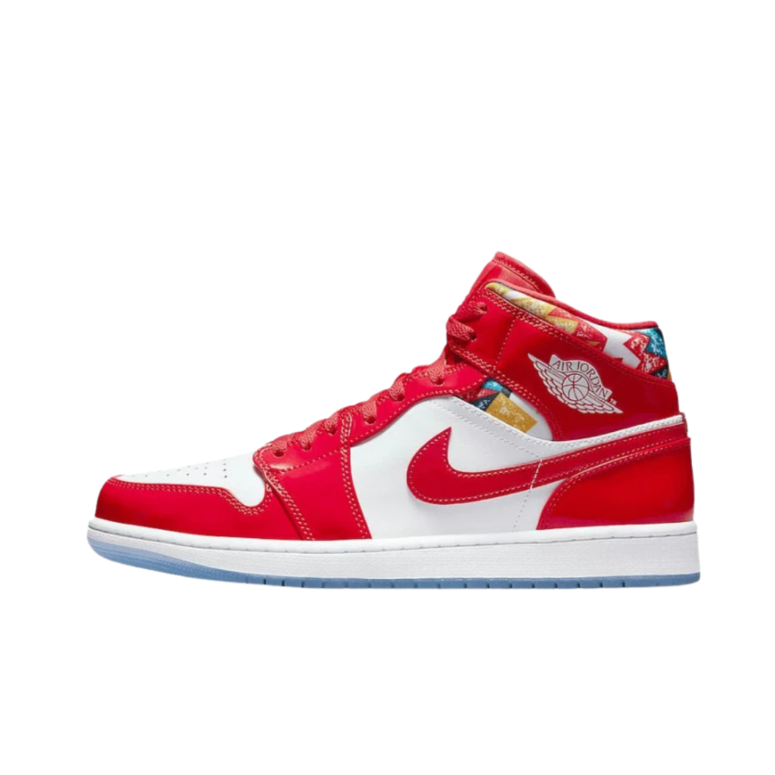 Air Jordan 1 Mid Barcelona Red Patent