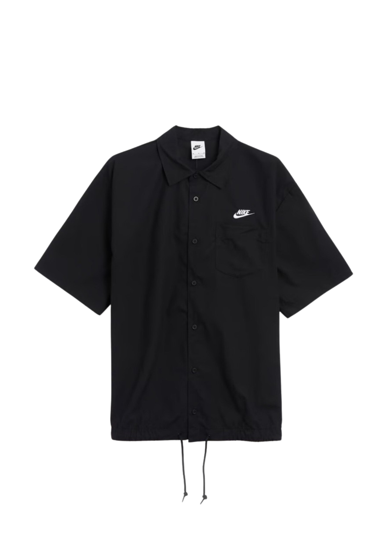 Nike Club Oxford Short Sleeve Button Up Shirt Black