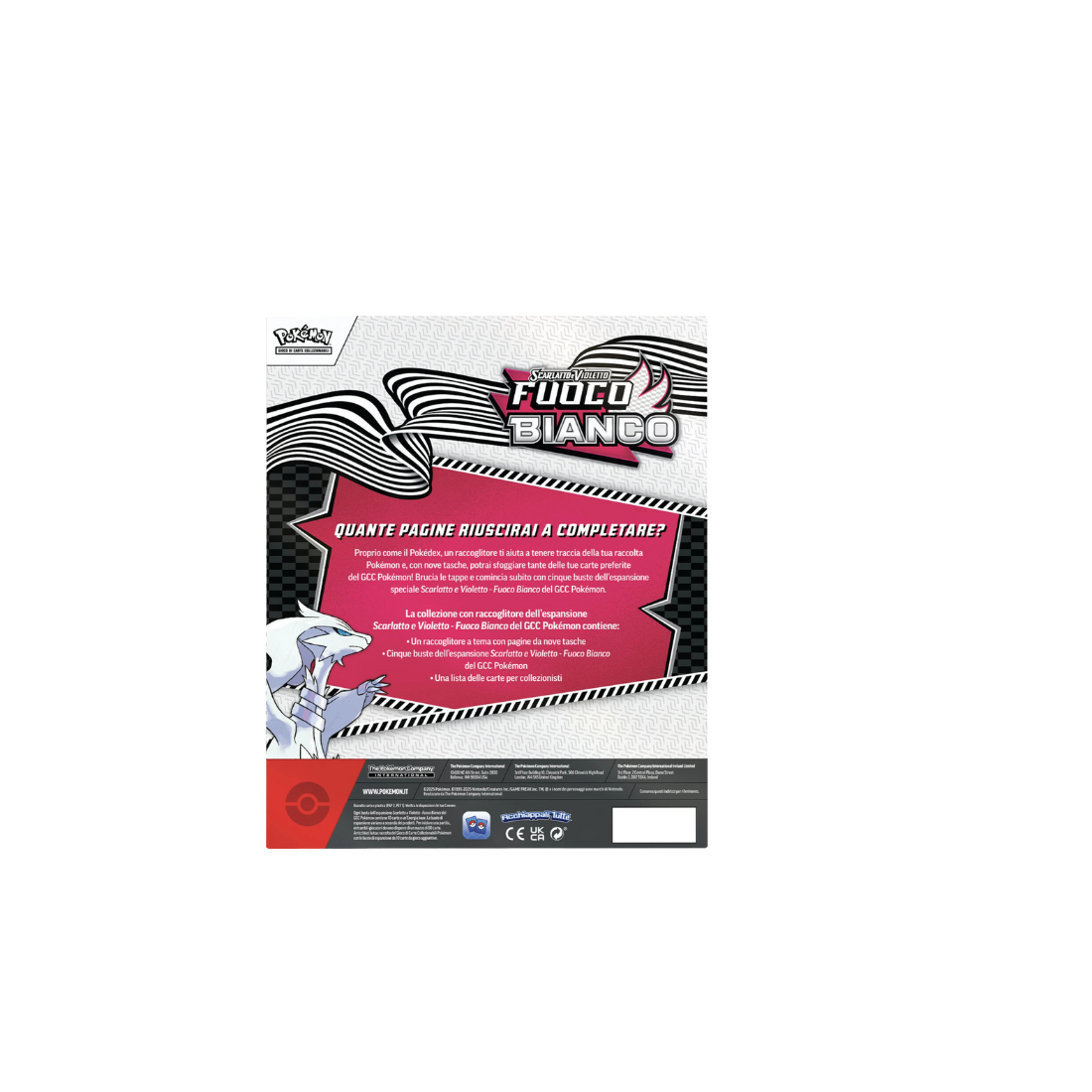 Pokemon Collezione con Raccoglitore Scarlatto e Violetto Fuoco Bianco (IT)