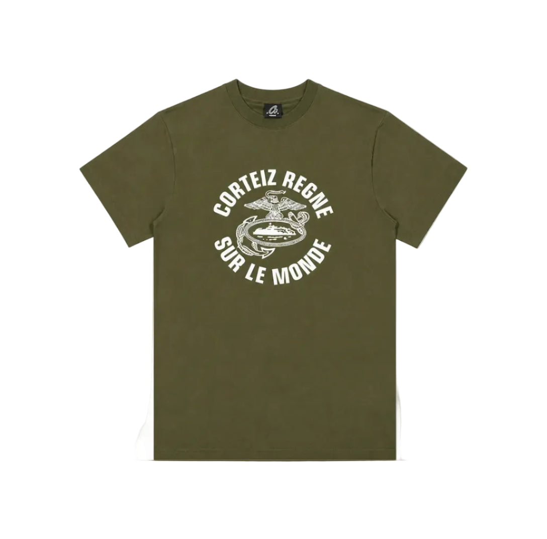 Corteiz Reigne Sur Le Monde Tee Olive