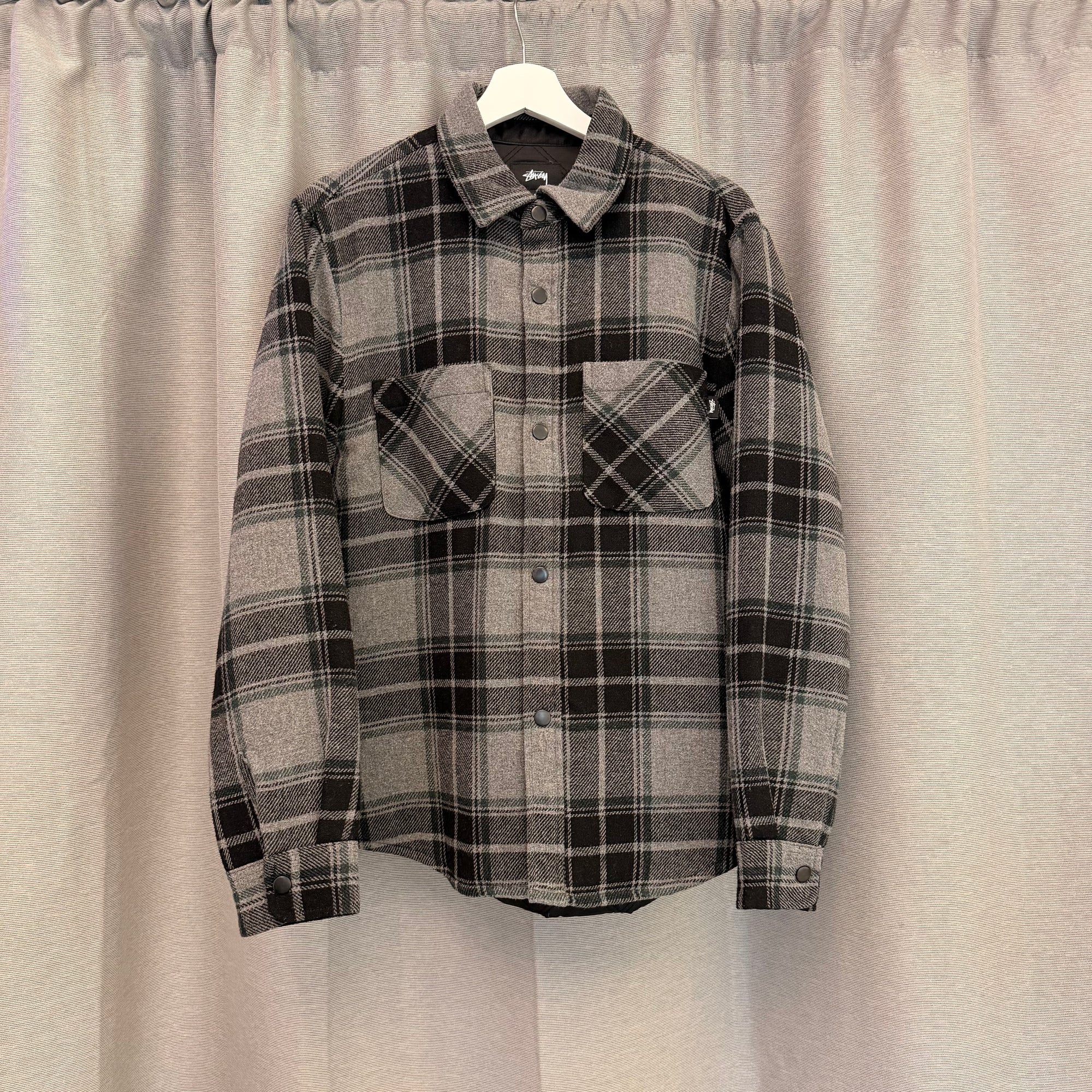 Stüssy Plaid Quilted Flanel Jacket USED