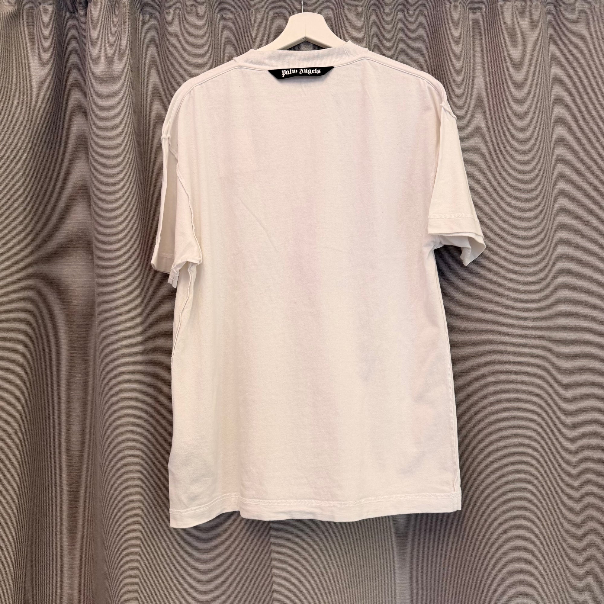 Palm Angels Logo White Tee USED