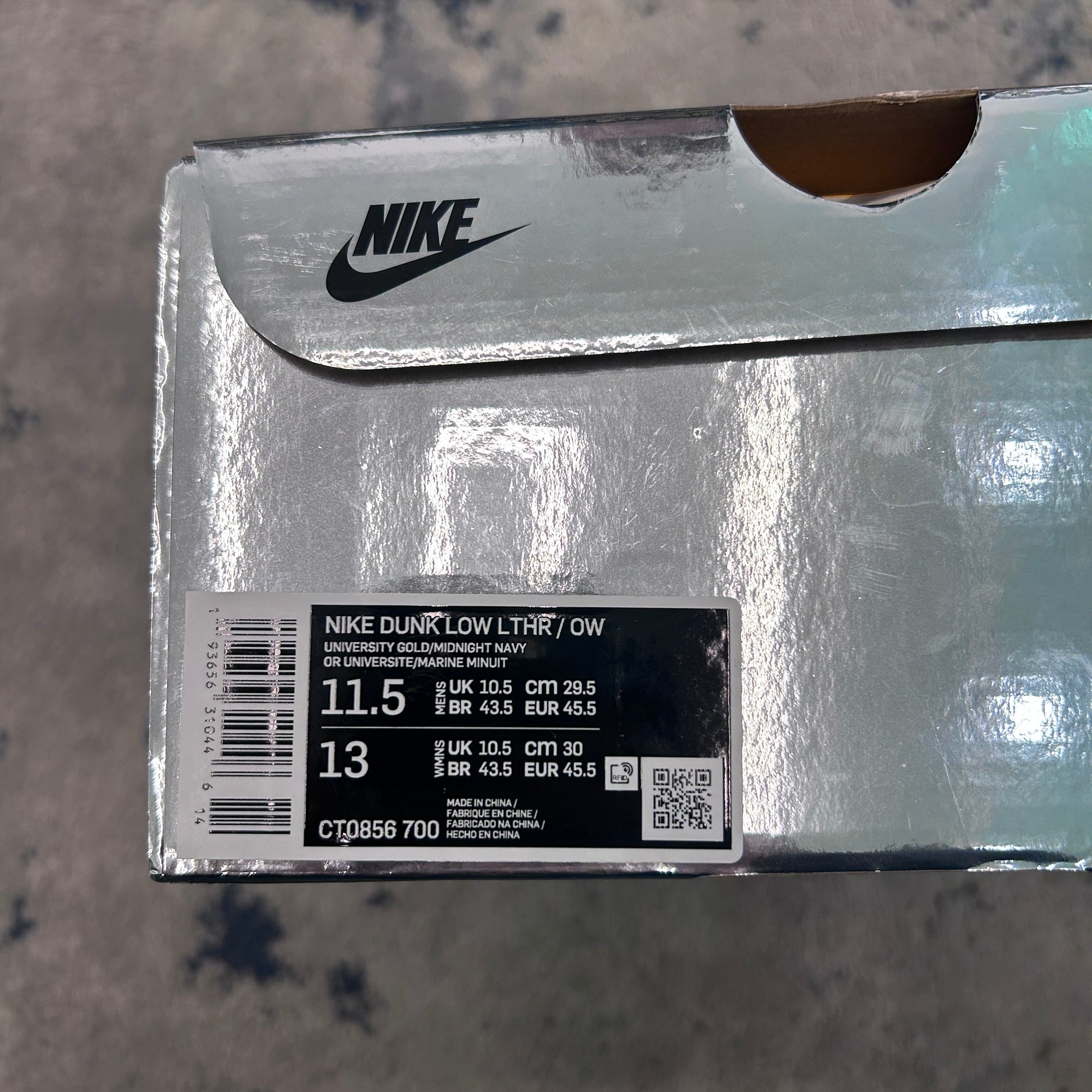 Nike Dunk Low x Off-White University Gold 9+/10