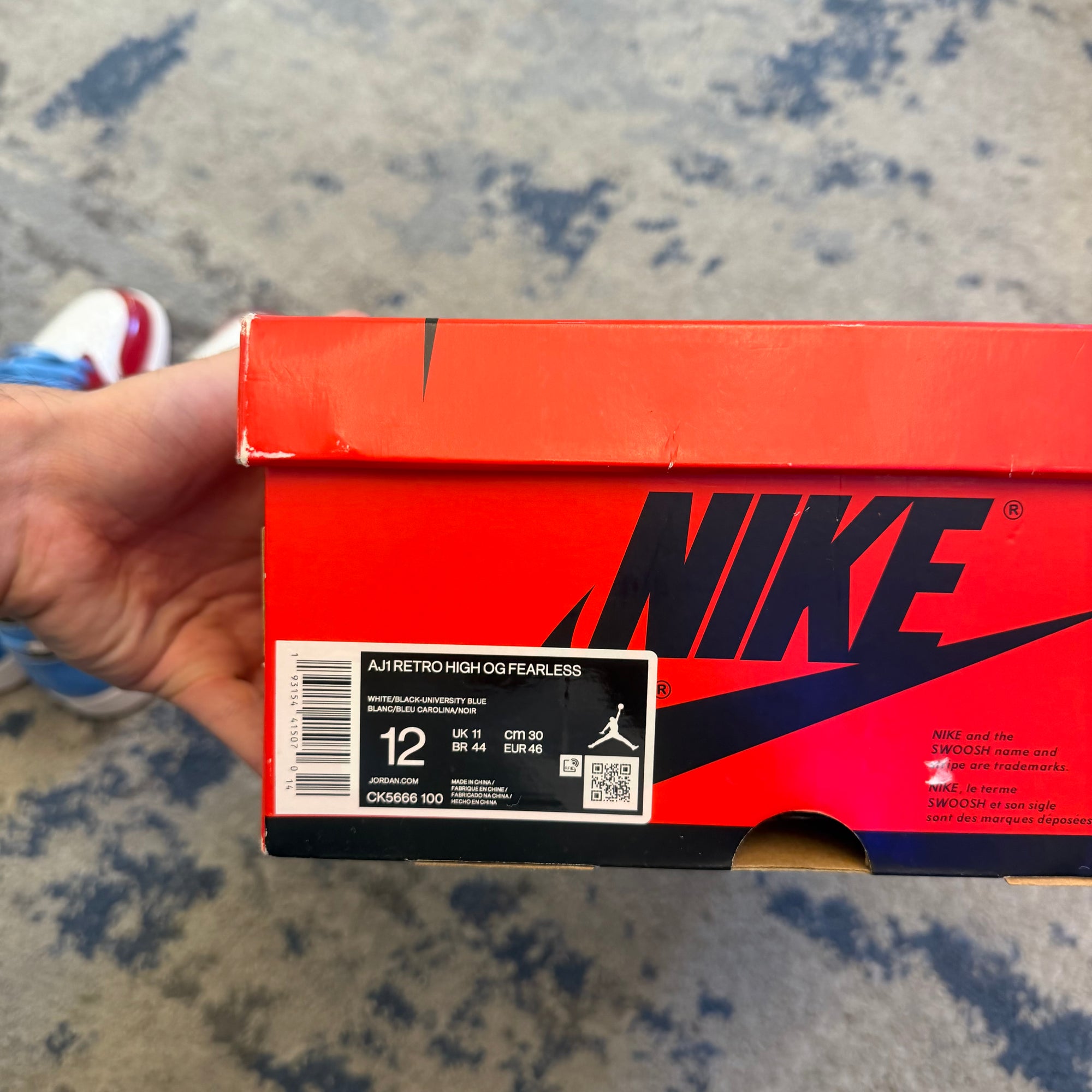 Jordan 1 Retro High Fearless UNC Chicago USED