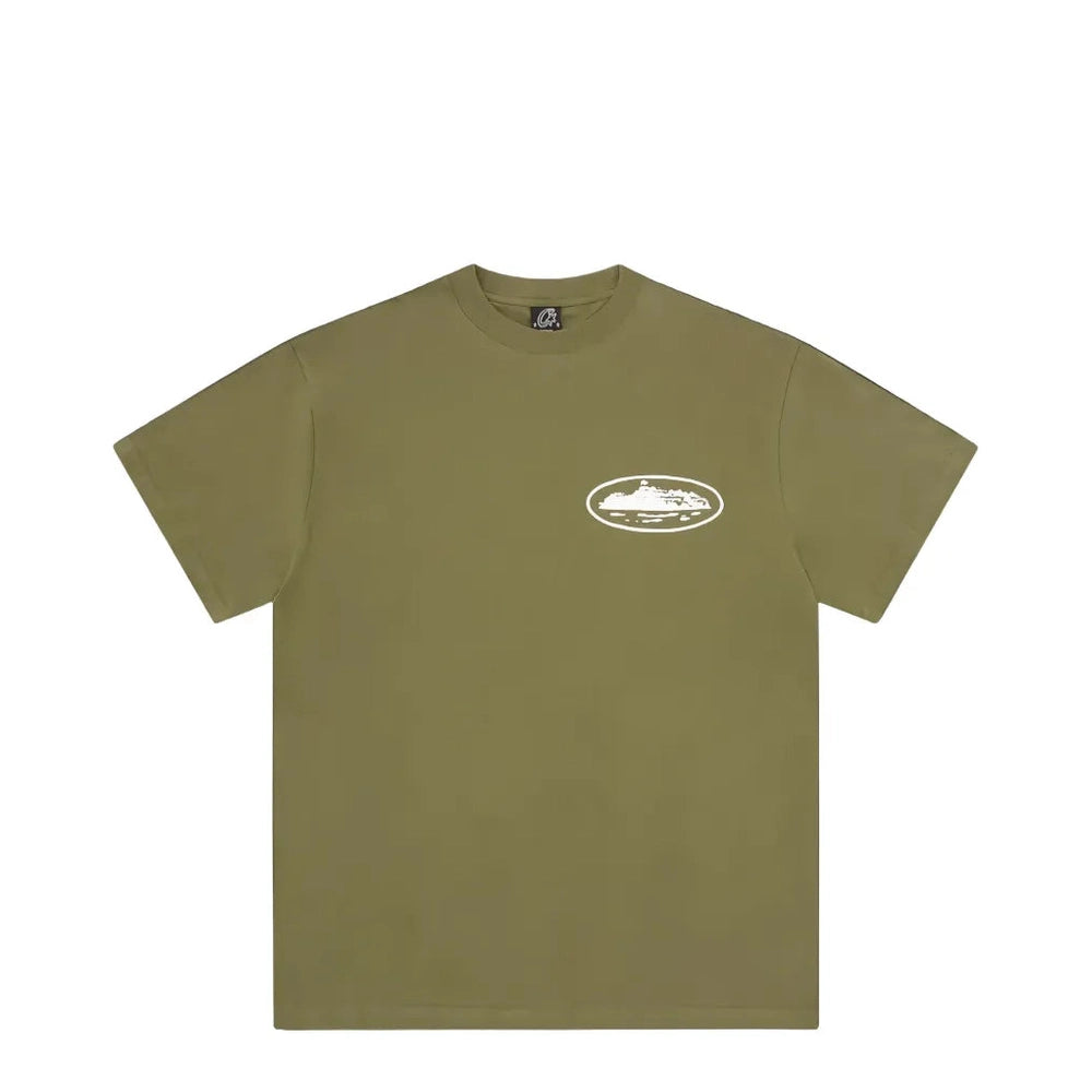 Corteiz Island Puff Print Tee Olive