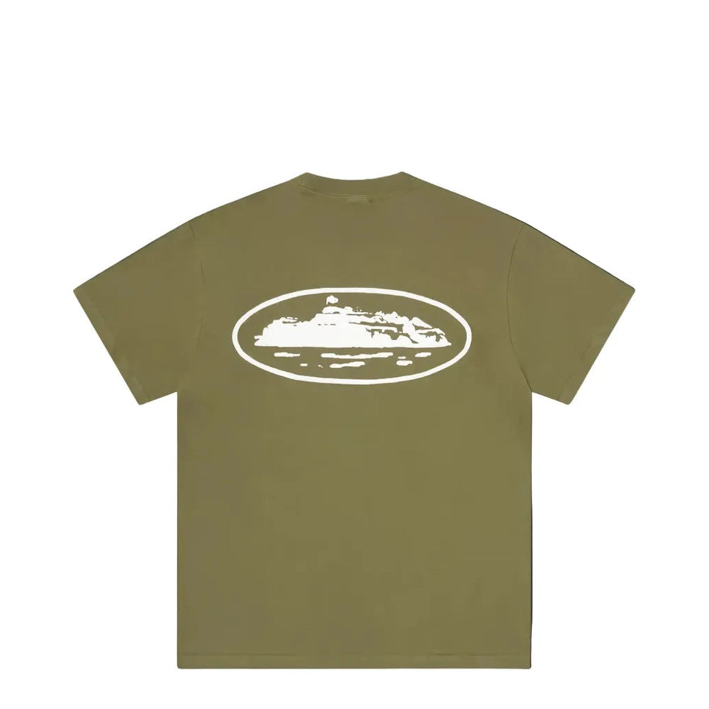 Corteiz Island Puff Print Tee Olive