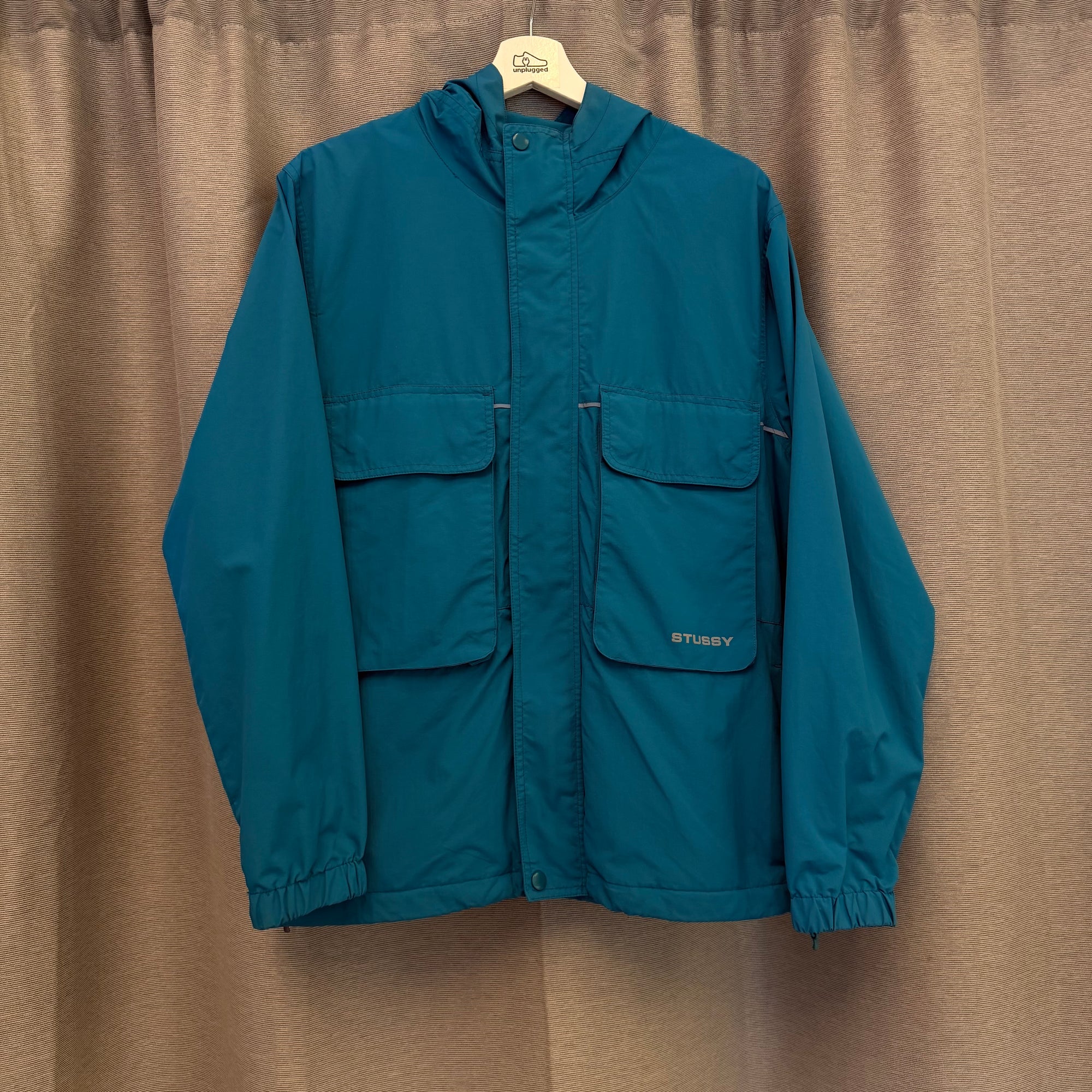 Stüssy Hooded Cargo Rain Jacket USED