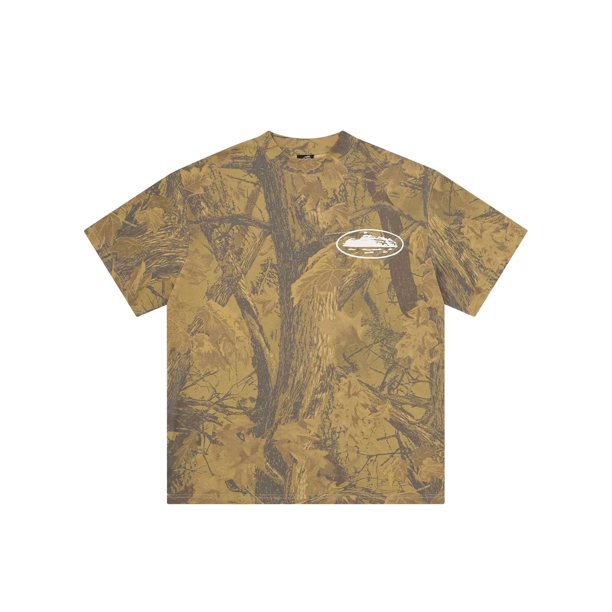Corteiz Island Puff Print Tee Forest Camo