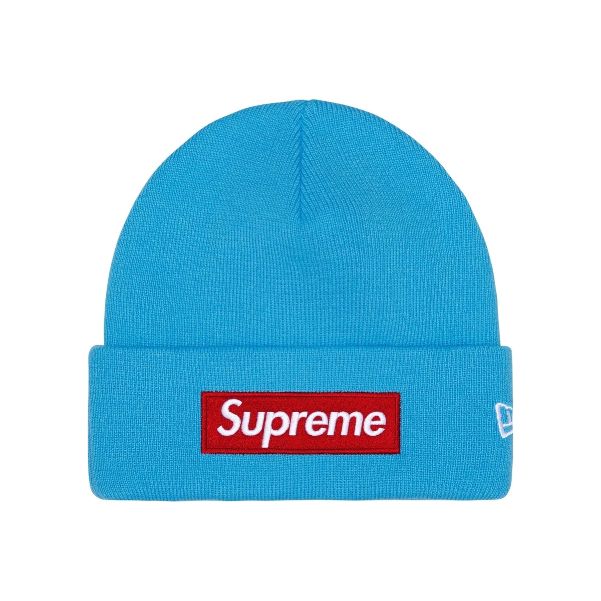 Supreme New Era Box Logo Beanie Cyan (FW25)