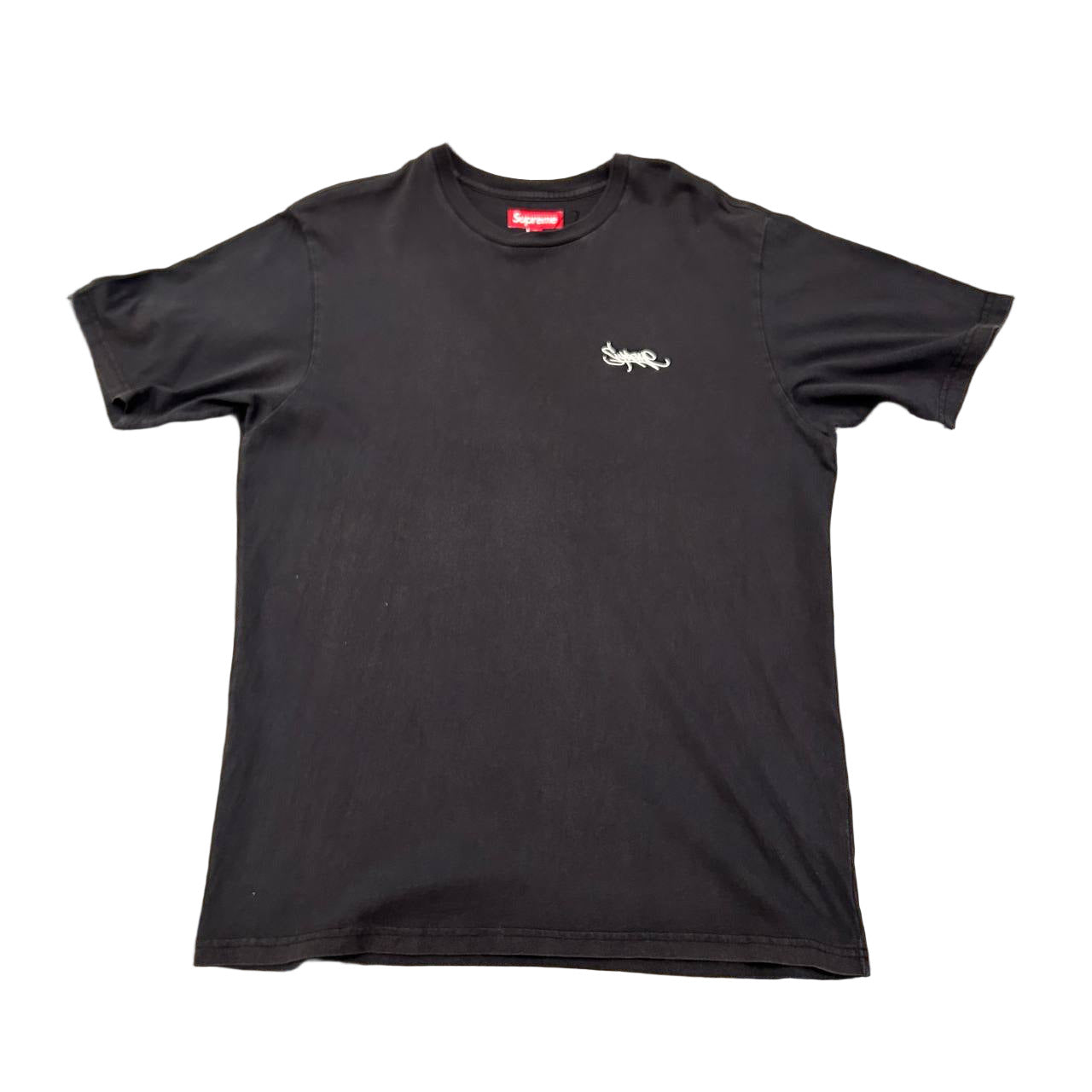 Supreme Washed Tag Top Tee Black 8.5/10