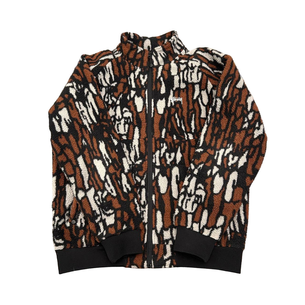 Stüssy Fleece Jacket Tree Bark 9/10