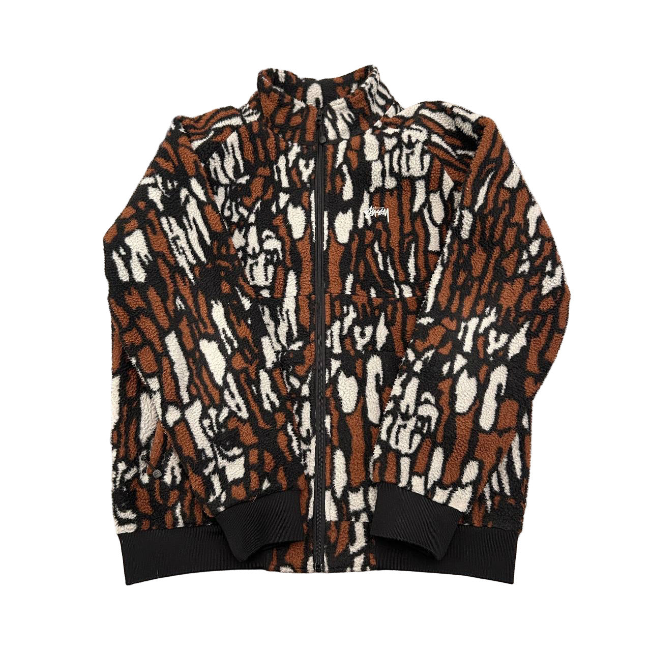 Stüssy Fleece Jacket Tree Bark 9/10