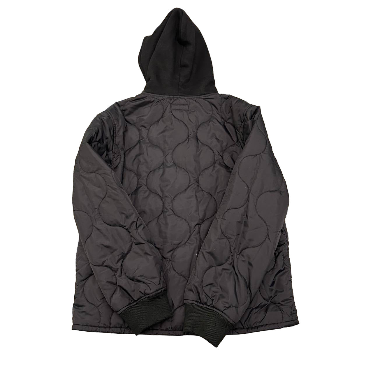 Supreme Quilted Liner Hooded Black Jacket 9.5/10