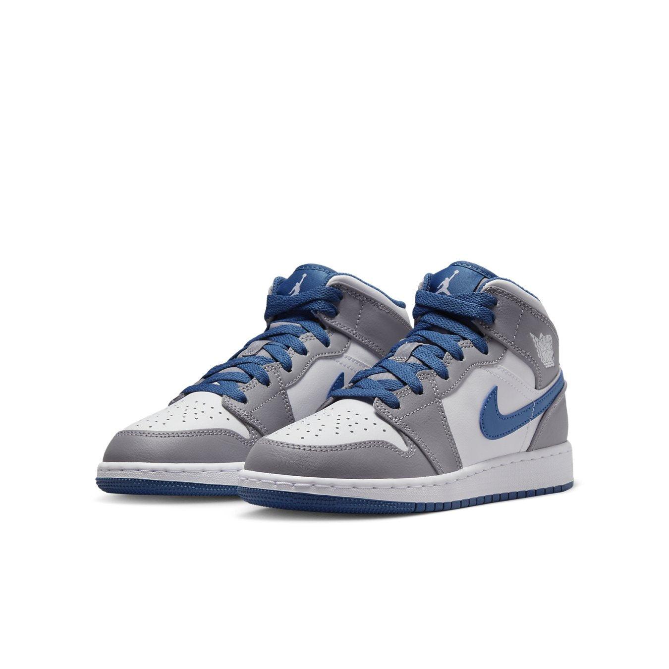 Air Jordan 1 Mid True Blue Cement