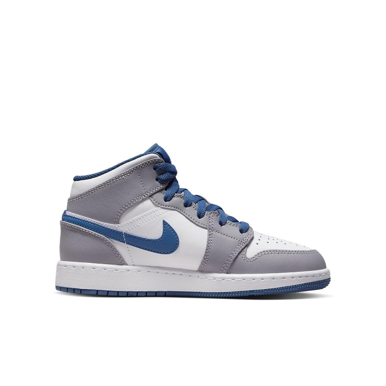 Air Jordan 1 Mid True Blue Cement