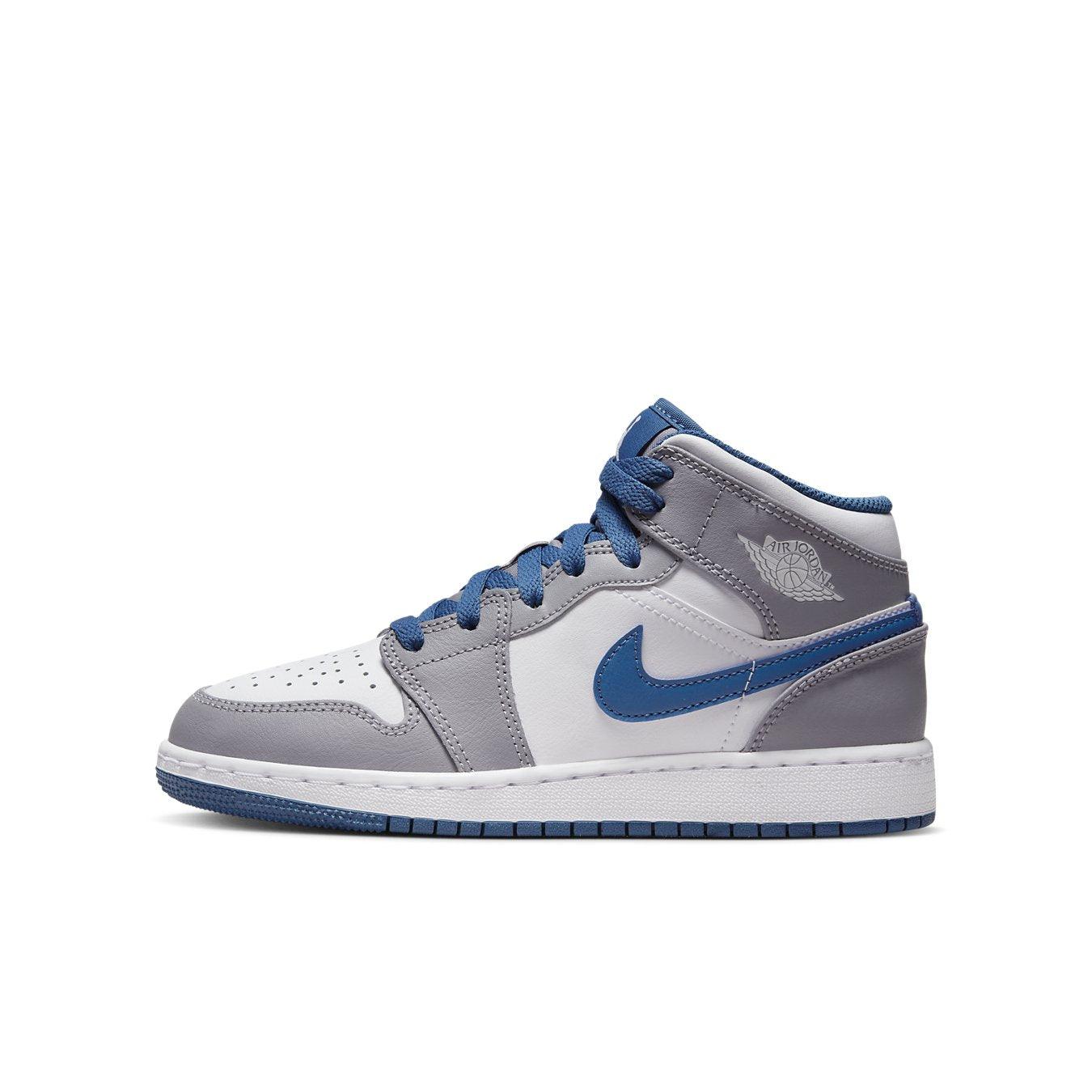 Air Jordan 1 Mid True Blue Cement