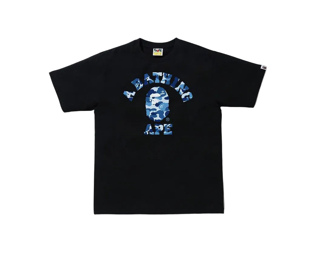 Bape Abc Camo College Tee Black / Blue (SS21)