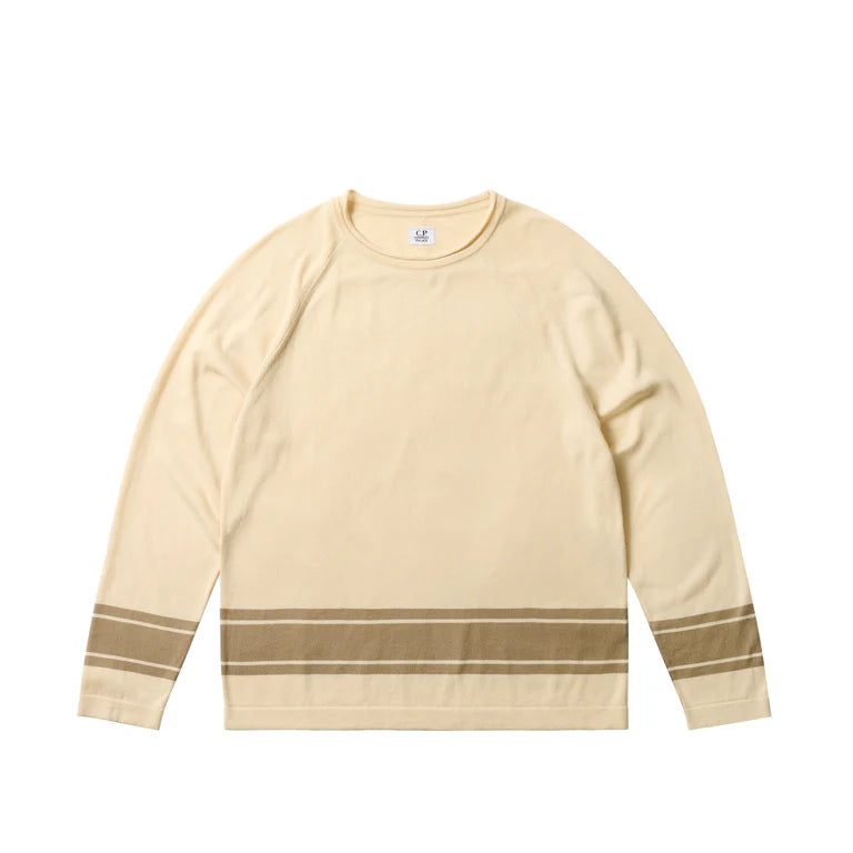 Palace C.P. Company Cotton Sea Island Mock Neck Knit Stone