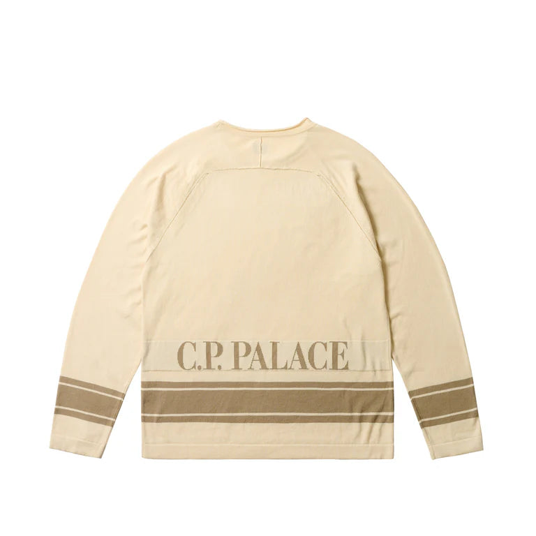 Palace C.P. Company Cotton Sea Island Mock Neck Knit Stone