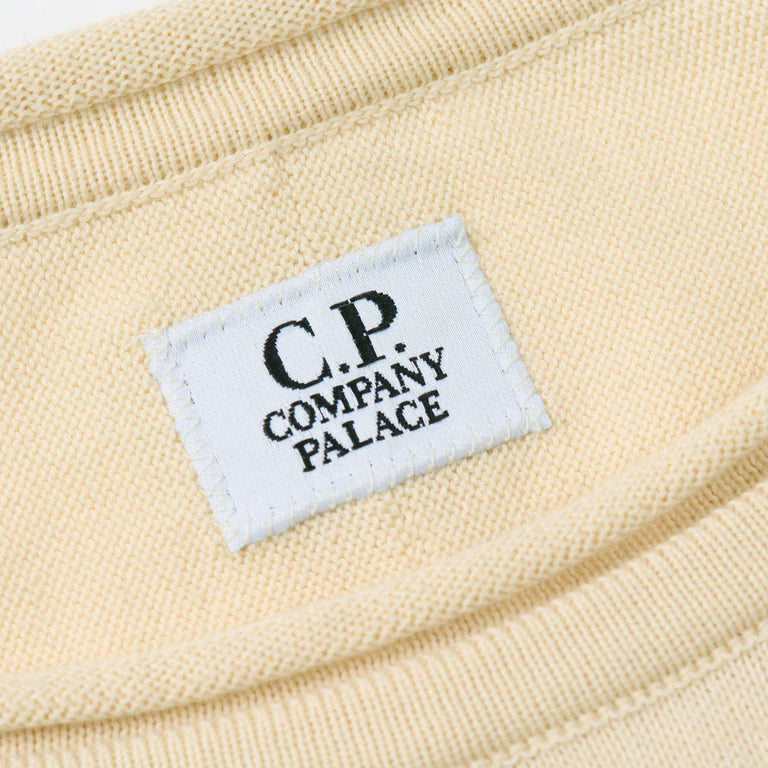 Palace C.P. Company Cotton Sea Island Mock Neck Knit Stone