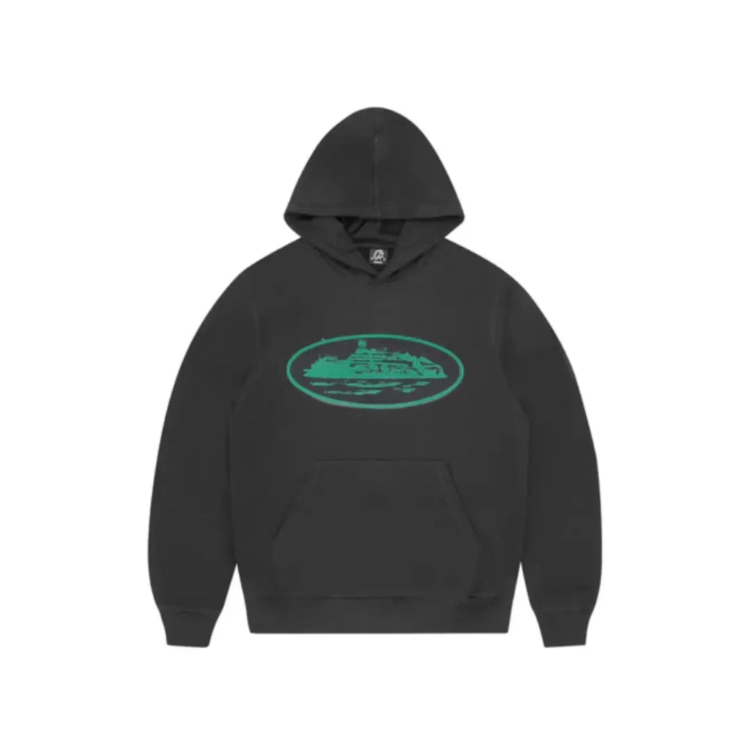Corteiz Alcatraz Hoodie Black & Green