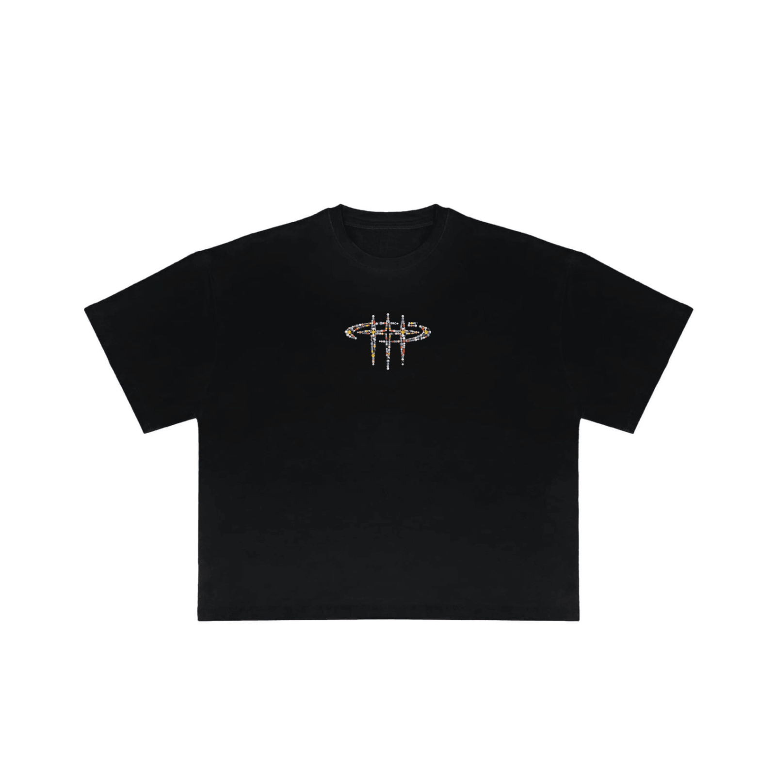 On My Way Beads Tee Black