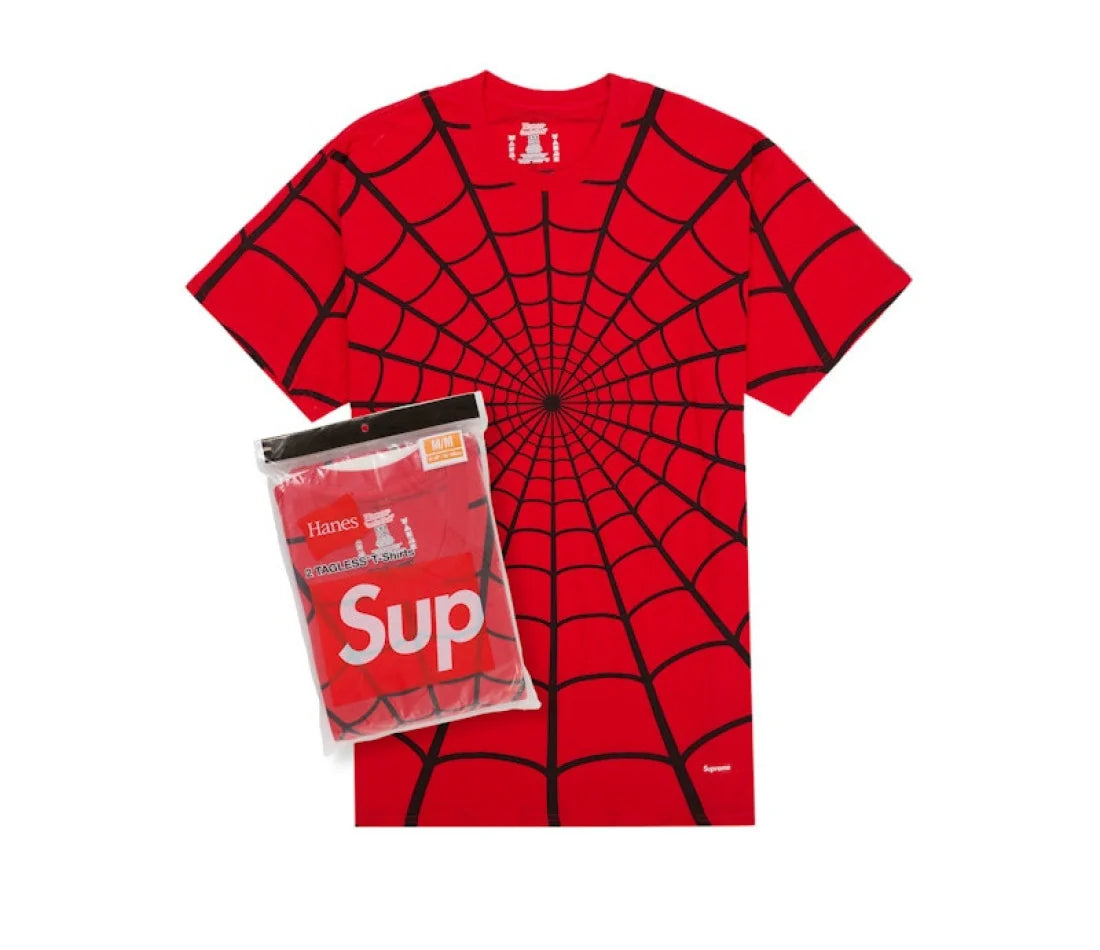 Supreme Hanes Spider-Man Tagless Tees (2 Pack) Red