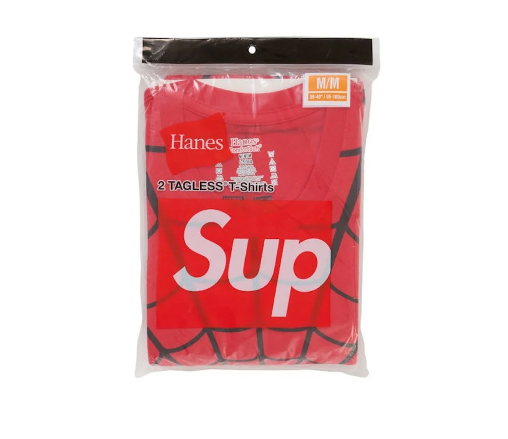 Supreme Hanes Spider-Man Tagless Tees (2 Pack) Red